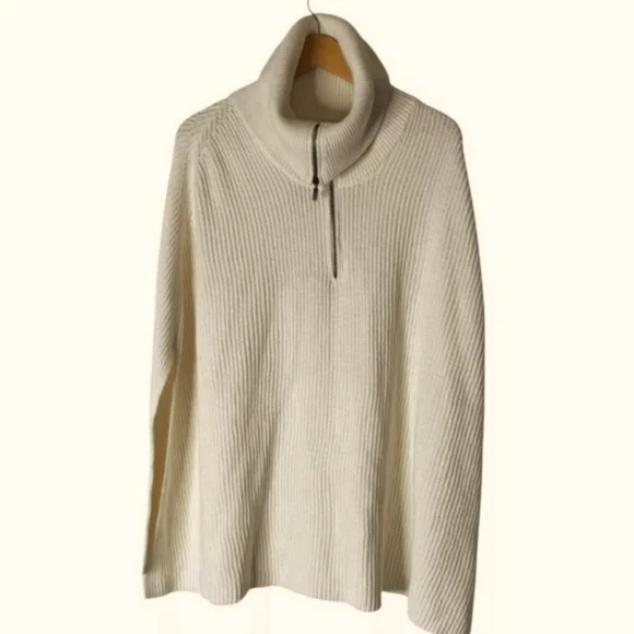 J Jill Poncho Ribbed Knit Sweater - Picture 7 of 12